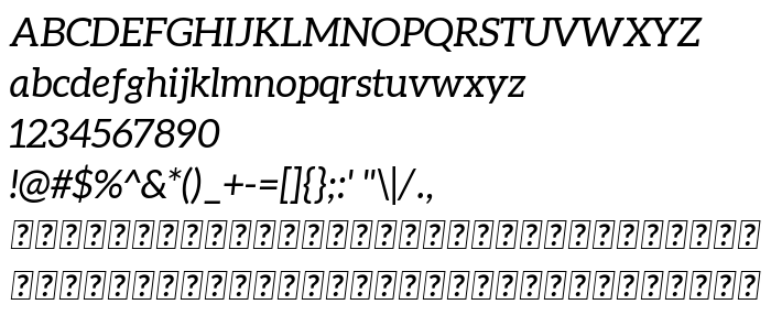 Font preview Aleo Italic