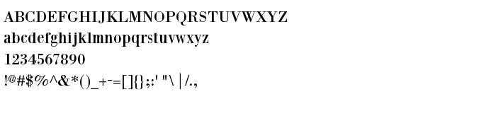 Font preview BodoniXT