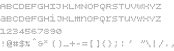 Font preview BPdotsUnicasePlus