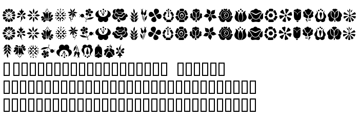 Font preview Kalocsai Flowers