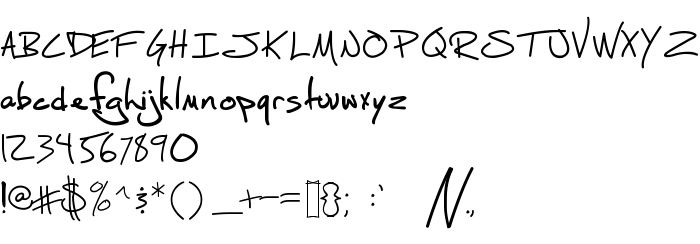 Font preview SM_scriptisM