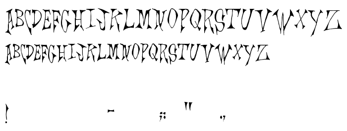 Font preview Scrawlings