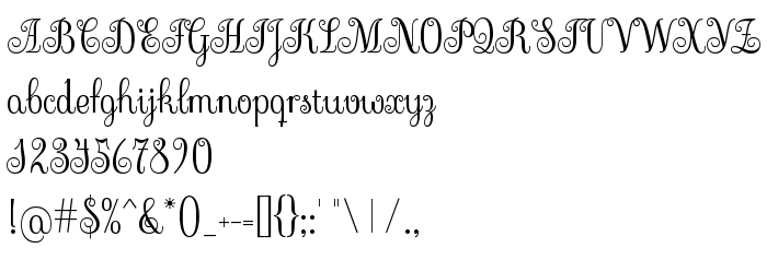 Font preview Sevillana