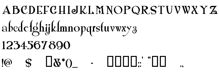 Font preview ShangriLaNF