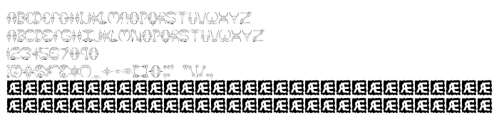 Font preview CLAW 2 -BRK-