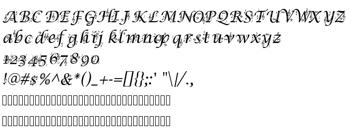 Font preview Symphony in ABC