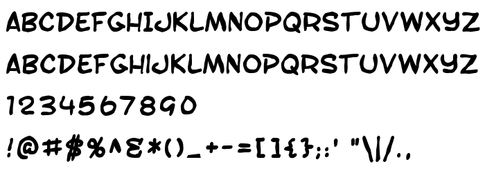 Font preview SF Toontime Blotch Bold
