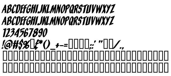 Font preview Orange Fizz Italic