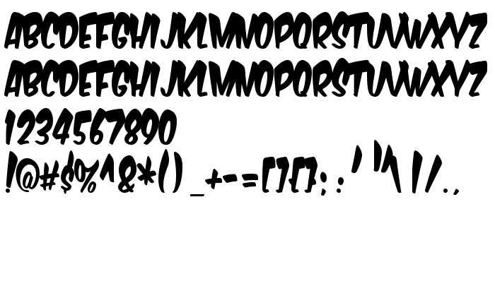 Font preview Komika Title - Boogie