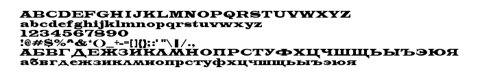 Font preview Latin