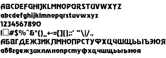 Font preview Revue Cyrillic