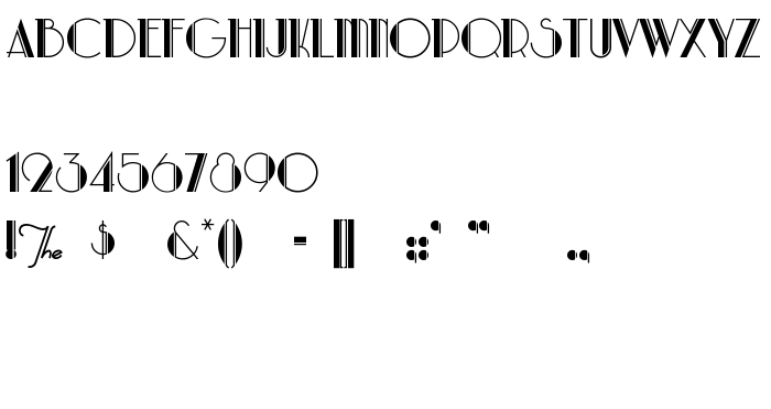 Font preview ParkLane