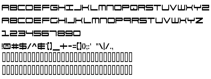 Font preview 911 Porscha Condensed