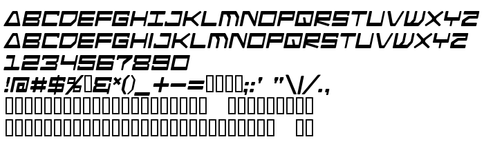 Font preview Android Nation Italic