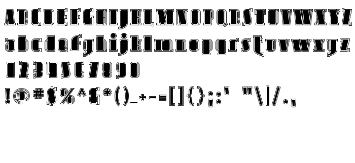 Font preview Avondale Inline