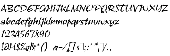 Font preview Ruach LET Plain:1.0