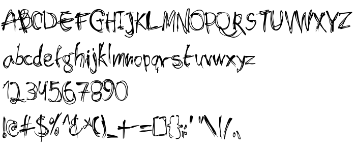 Font preview Shockheaded