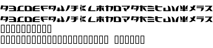 Font preview Tecnojap