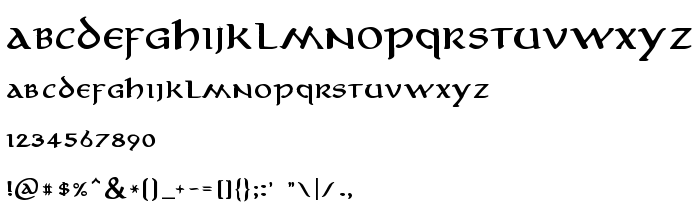 Font preview Aniron Bold