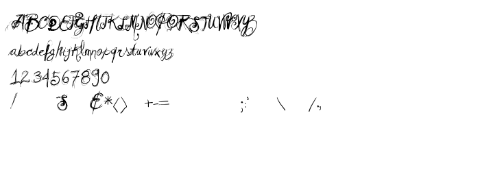 Font preview Vtks Relaxing Blaze