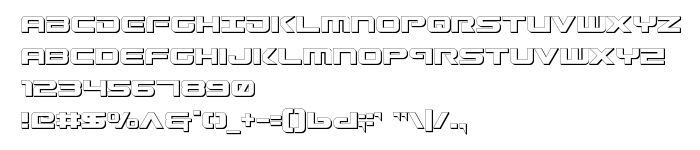 Font preview Gunship Shadow
