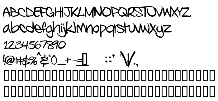 Font preview Kosal says hy