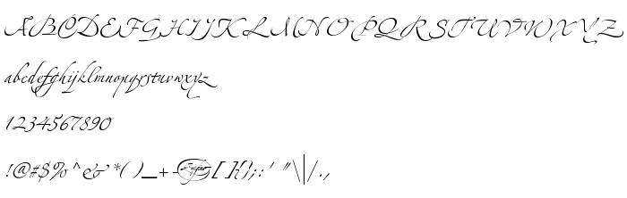 Font preview LinotypeZapfino Three