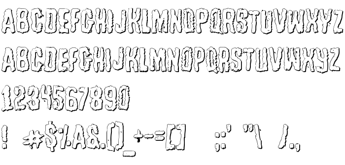 Font preview Tussle Outline
