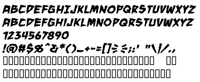 Font preview ManEater BB Bold