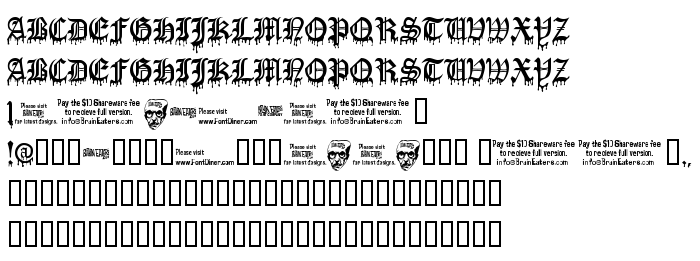 Font preview Blood Of DraculaSW