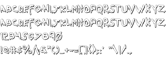 Font preview Were-Beast Shadow