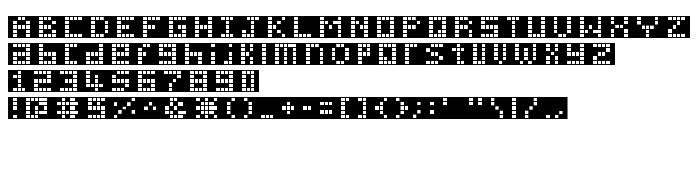 Font preview Pica Hole - XPL