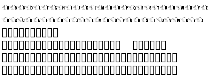 Font preview KR Font Fishin 2