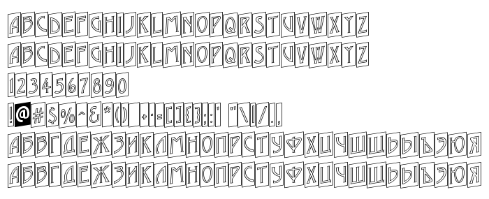 Font preview a_ModernoCmOtlUp