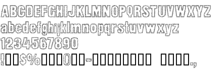 Font preview Dot Trail