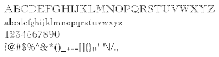 Font preview Chopin Regular