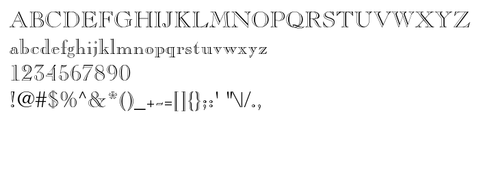 Font preview ChopinOpenFace