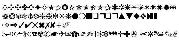 Font preview ITC Zapf Dingbats Medium
