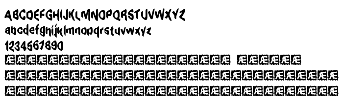 Font preview Exaggerate (BRK)