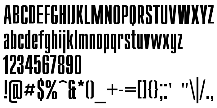 Font preview UkrainianCompact