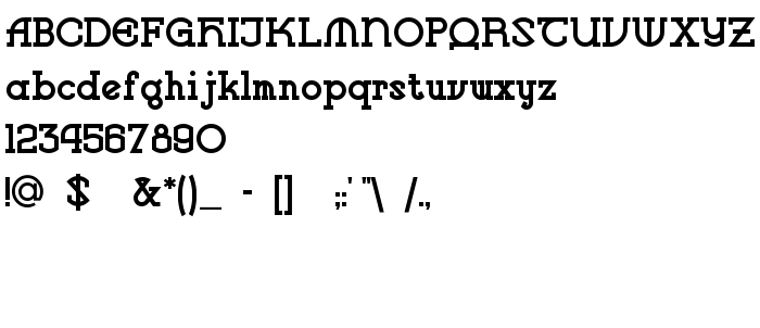 Font preview VlaanderenSquare