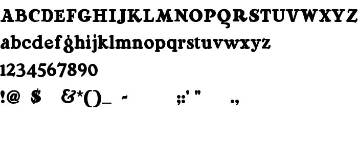 Font preview RaggMoppRegular