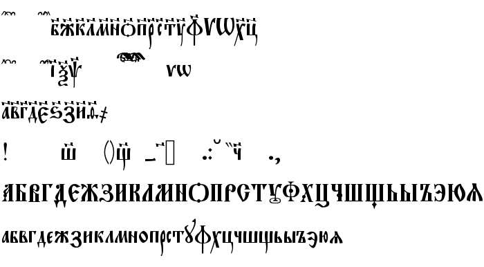 Font preview EvangelieTT