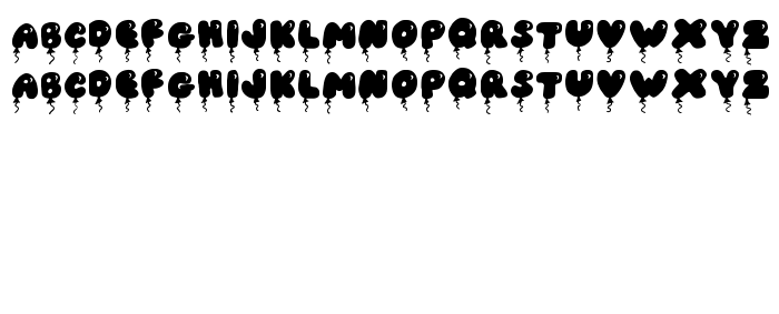 Font preview JI Solid Balloon Caps