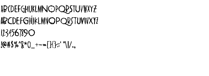 Font preview Shangri-La