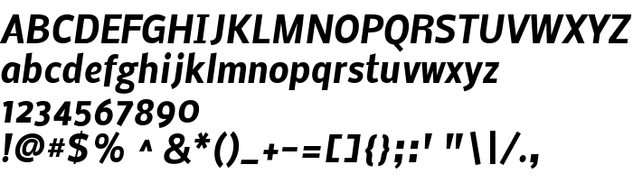 Font preview Nobile Bold Italic