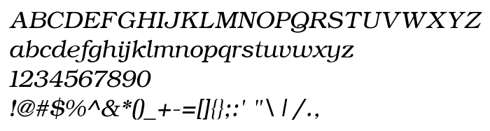 Font preview ER Bukinist 866 Italic